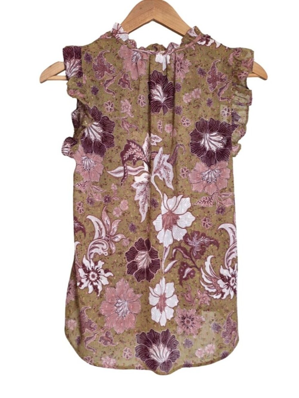 NWT Women's - Joie Floral Ruffled Blouse, Size XS - Picture 7 of 7